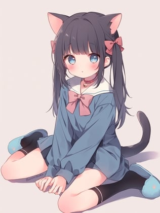 Cover of 猫耳少女の靴下の匂いとチン嗅ぎ相互オナニー